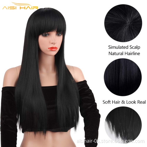 Aisi Hair Wholesale Mix Wigs Fiber Hot Sale Cheap Synthetic Hair Lace Front High Quality For Black Women Synthetic Hair Wigs